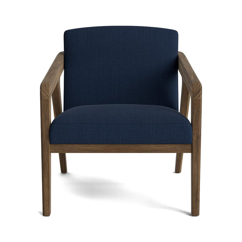 Burr Accent Chair in Natural Latex - Linen Accent Chair Medley Walnut Juneberry Indigo 