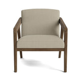 Burr Accent Chair in Natural Latex - Linen Accent Chair Medley Walnut Juneberry Pebble 