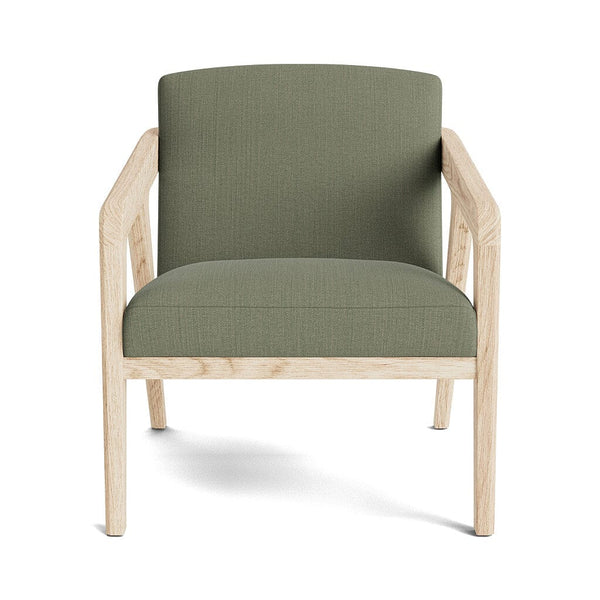 Burr Accent Chair in Natural Latex - Linen Accent Chair Medley White Oak Juneberry Caribou 