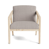 Burr Accent Chair in Natural Latex - Linen Accent Chair Medley White Oak Juneberry Cobblestone 