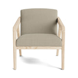 Burr Accent Chair in Natural Latex - Linen Accent Chair Medley White Oak Juneberry Pebble 