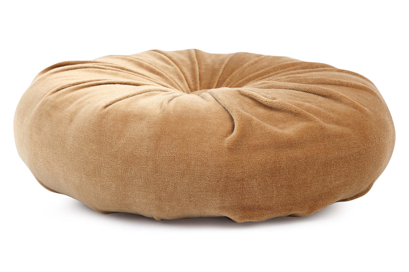 Casa Amarosa Mini Velvet Round Handmade Pillow - Clay- 11 Inch CUSHIONS Casa Amarosa 