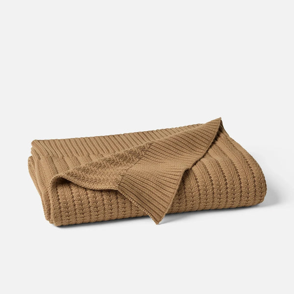 Casa Loma Organic Knit Throw Blankets and Throws Coyuchi Doe Throw 