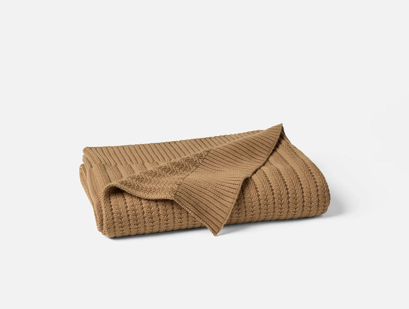 Casa Loma Organic Knit Throw Blankets and Throws Coyuchi Doe Throw 