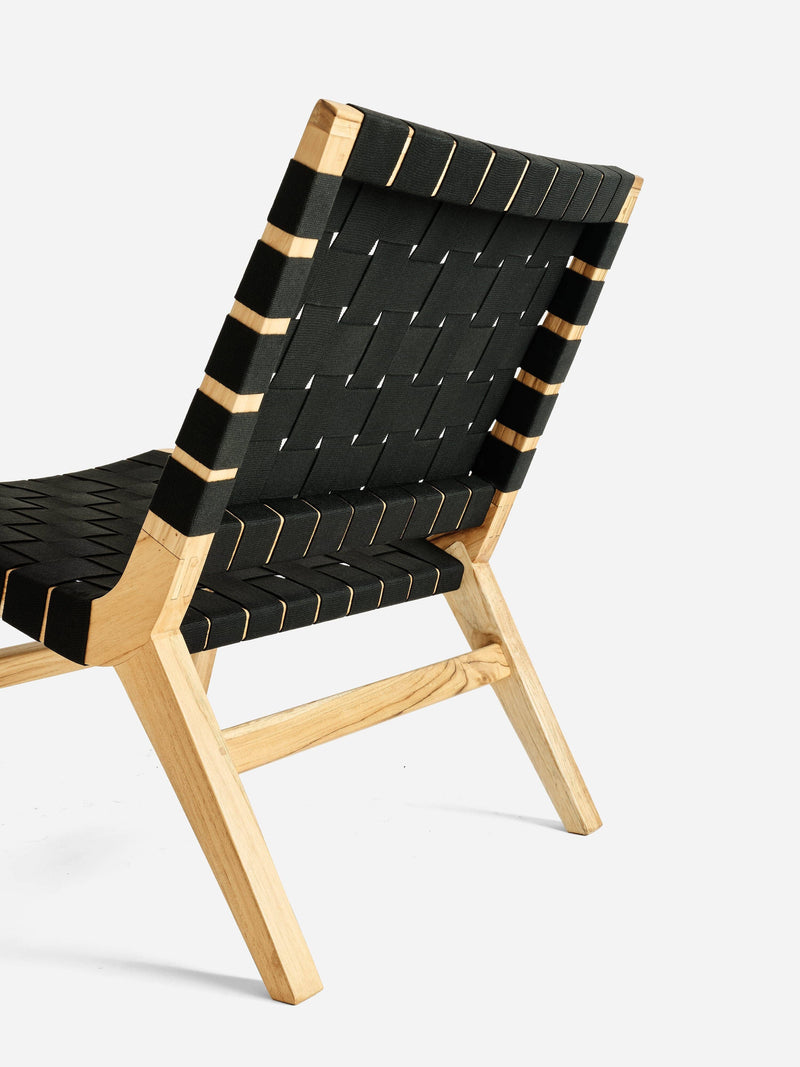 Casares Lounge Chair | Black Strap 2" Lounge Chair MasayaCo 