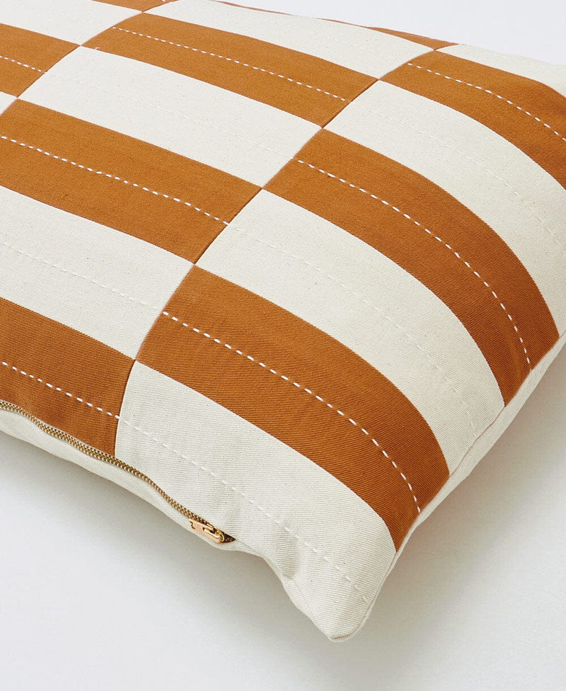 Checkered Lumbar Pillow Throw Pillow Anchal 