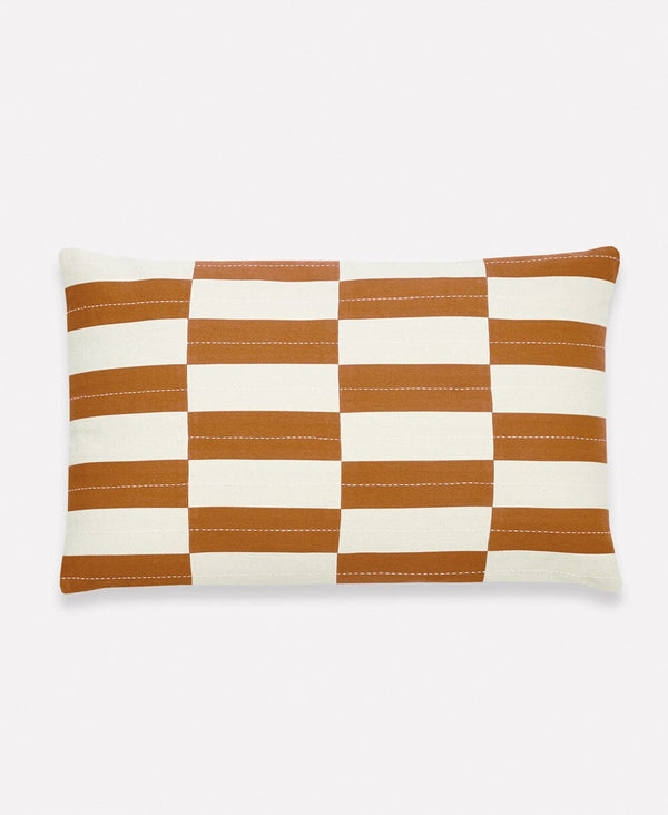 Checkered Lumbar Pillow Throw Pillow Anchal 