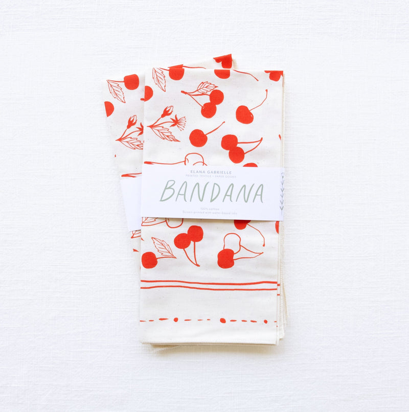 Cherries Cotton Bandana Bandanas Elana Gabrielle 