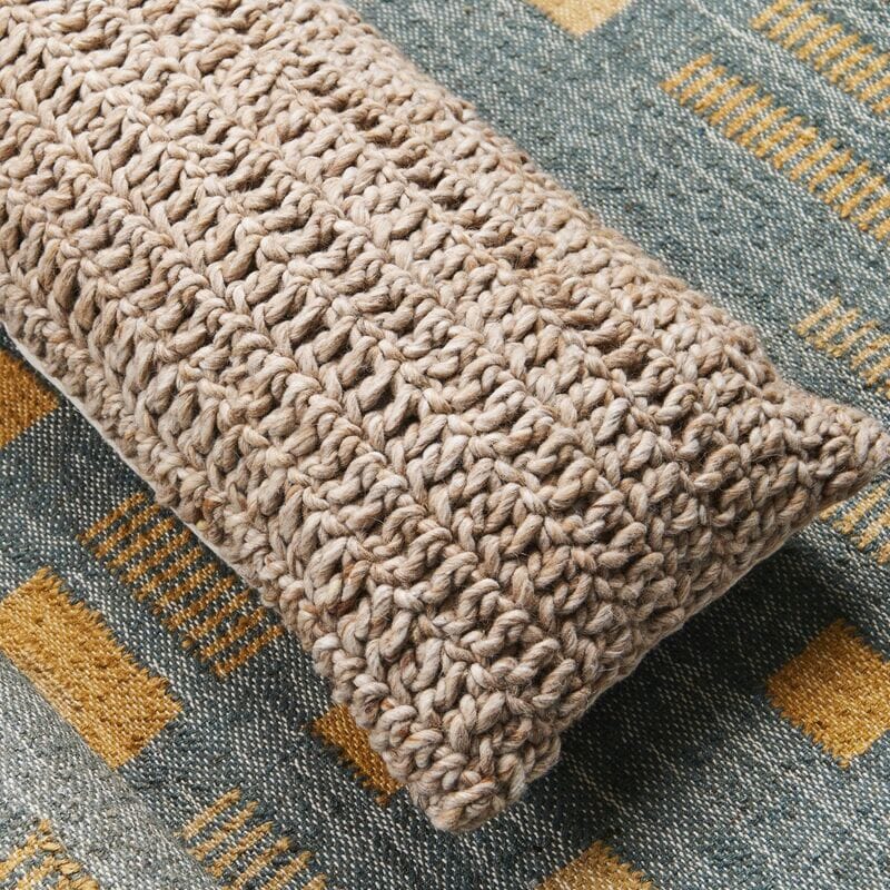 Cider Brown Crochet Lumbar Pillow Lumbar Pillows Studio Variously 