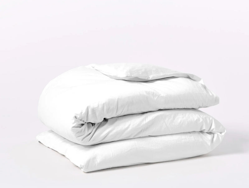 Cloud Soft Organic Sateen Duvet Cover Duvet Covers Coyuchi Alpine White Twin 