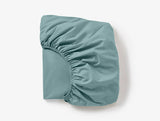 Cloud Soft Organic Sateen Fitted Sheet Fitted Sheets Coyuchi Pacific Blue Twin 