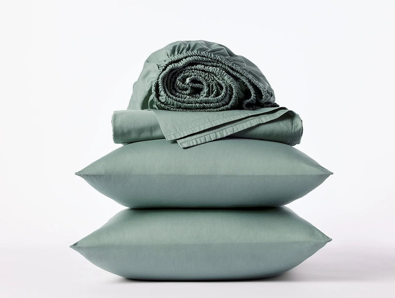 Cloud Soft Organic Sateen Sheet Set Sheet Sets Coyuchi Sage Twin 