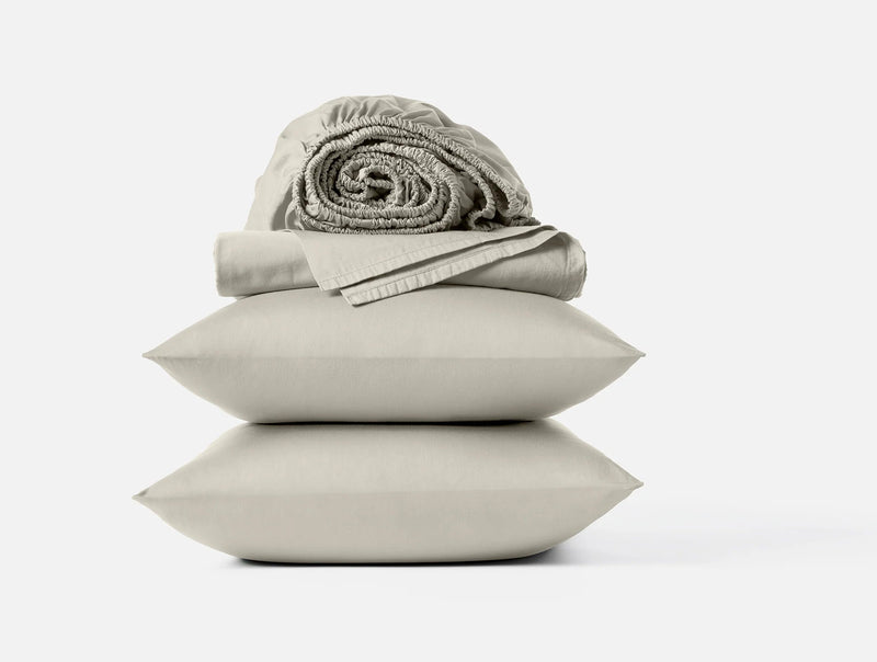 Cloud Soft Organic Sateen Sheet Set Sheet Sets Coyuchi Stone Twin 