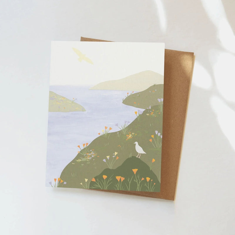 Coastal Cliffs Greeting Card Greeting Card Elana Gabrielle 