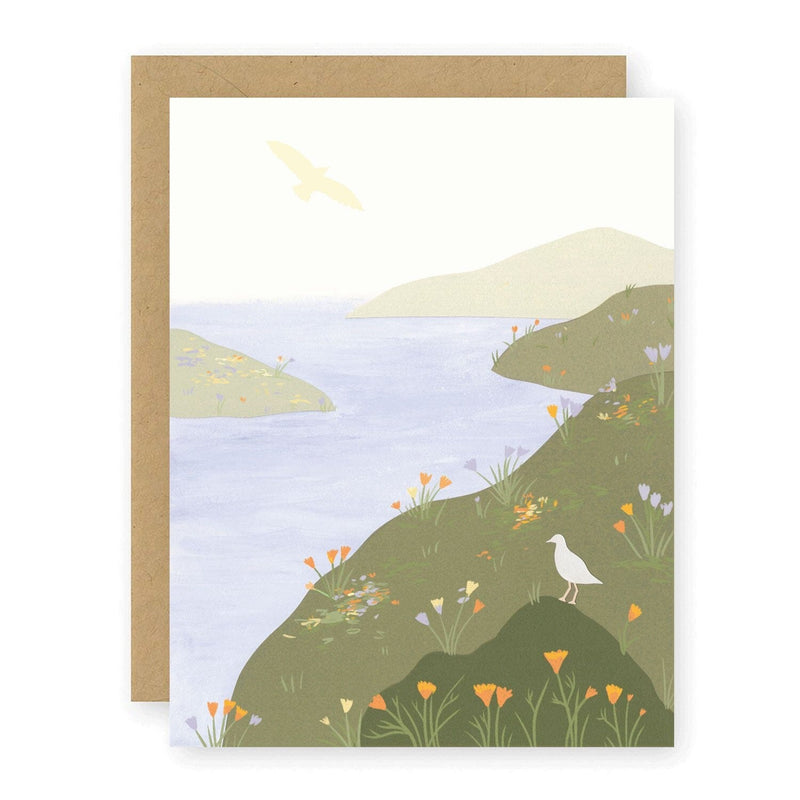 Coastal Cliffs Greeting Card Greeting Card Elana Gabrielle 