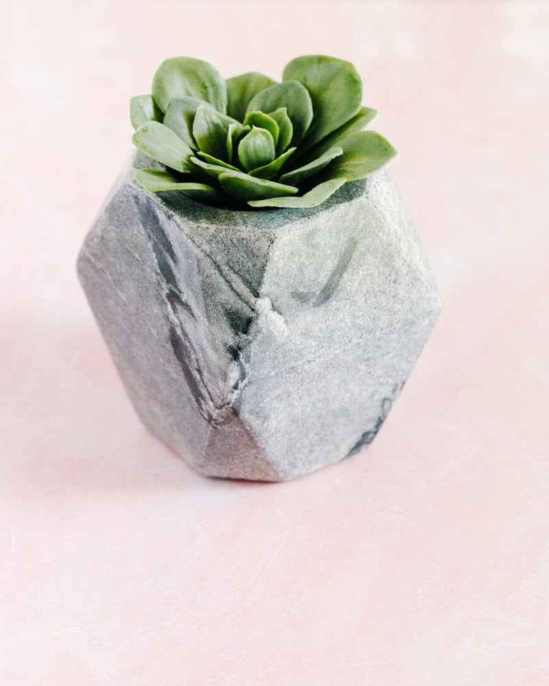 Creative Women Geo Marble Planter Pots & Planters Creative Women 