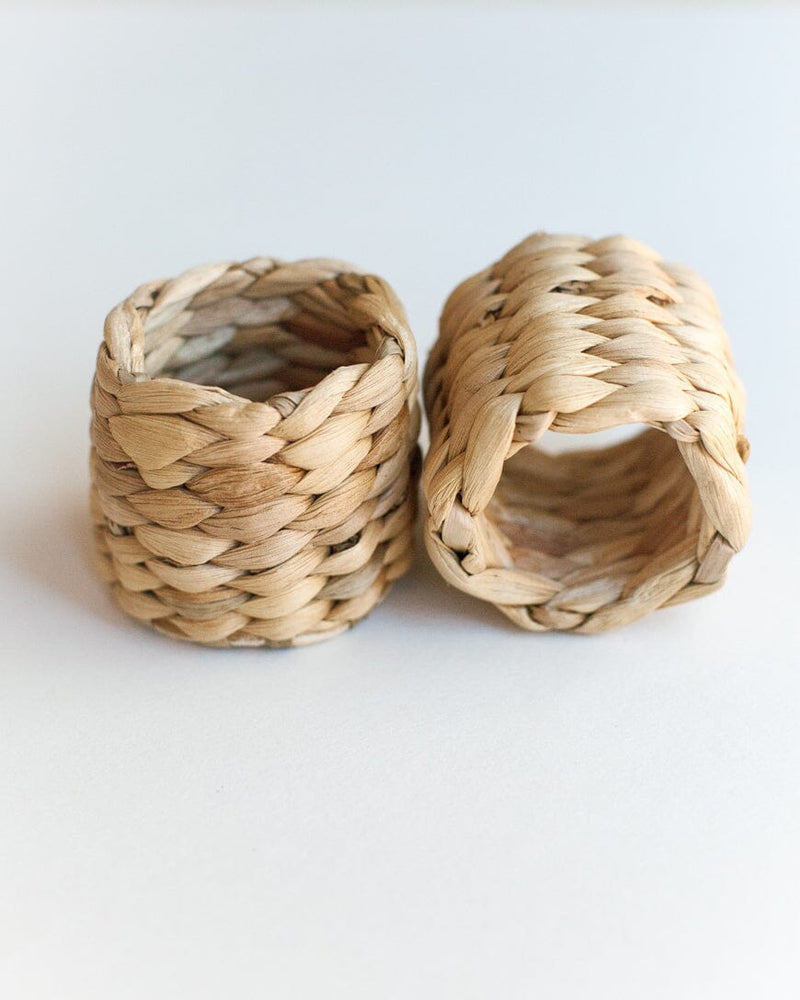 Creative Women Water Hyacinth Napkin Ring Set Napkin Rings Creative Women 