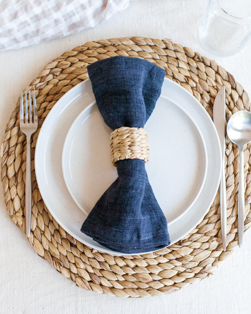 Creative Women Water Hyacinth Napkin Ring Set Napkin Rings Creative Women 