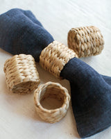 Creative Women Water Hyacinth Napkin Ring Set Napkin Rings Creative Women 