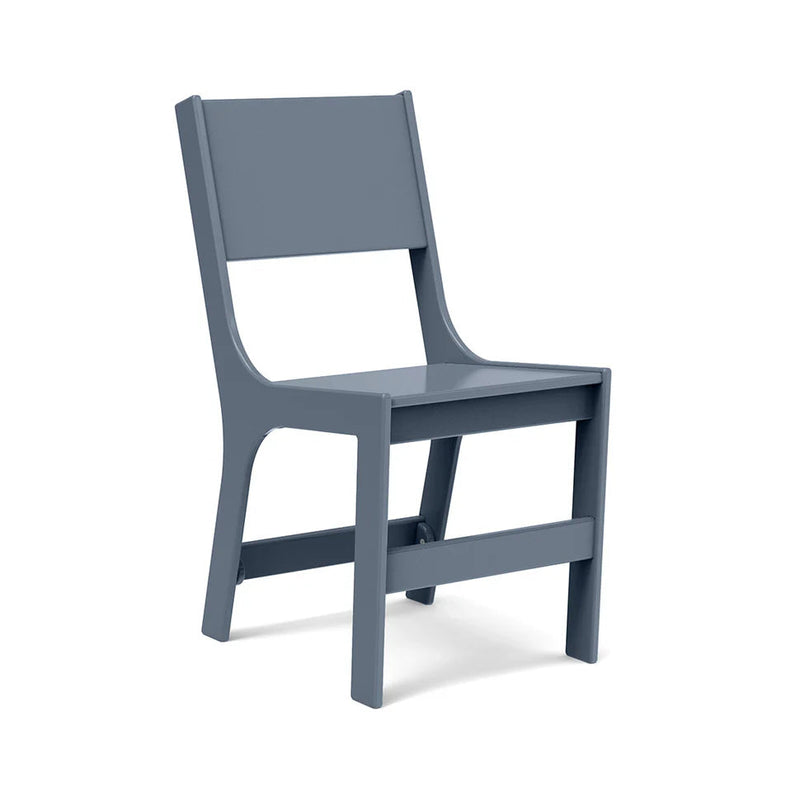 Cricket Recycled Outdoor Solid Back Dining Chair Outdoor Dining Chairs Loll Designs Ash Blue 