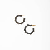 Crown Mini Hoop Earrings Earrings Mulxiply Oxidized Brass 