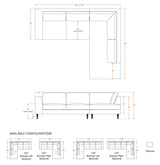 Dekayess Bumper Sectional in Natural Latex - Cotton Bumper Sectional Medley 