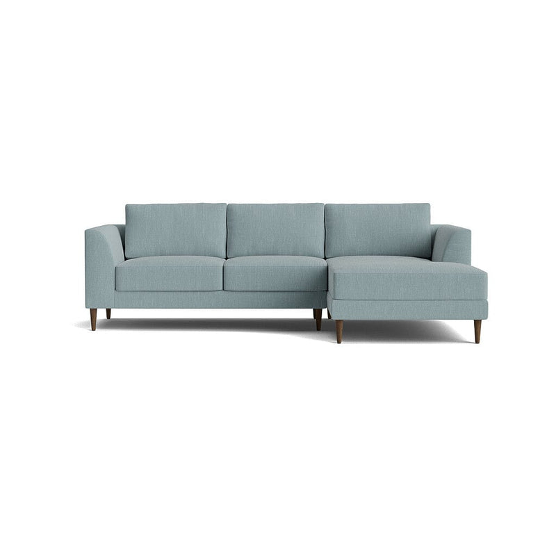 Dekayess Chaise Sectional in Natural Latex - Cotton Chaise Sectional Medley Larkspur Steel Chaise Right 130" 