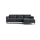 Dekayess Chaise Sectional in Natural Latex - Cotton Chaise Sectional Medley Meadow Granite Chaise Right 130" 