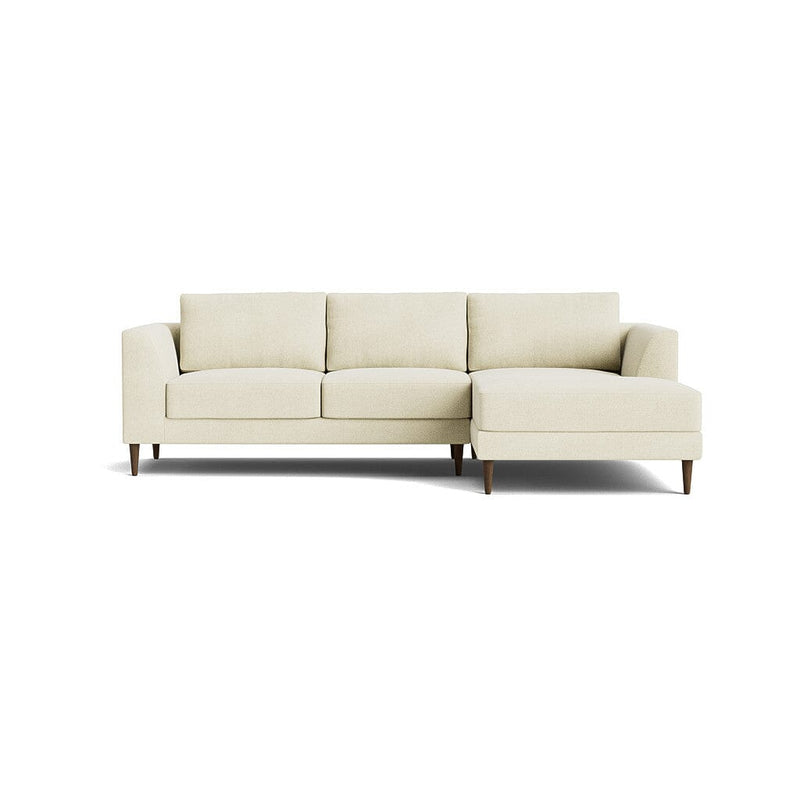 Dekayess Chaise Sectional in Natural Latex - Cotton Chaise Sectional Medley Meadow Natural Chaise Right 130" 