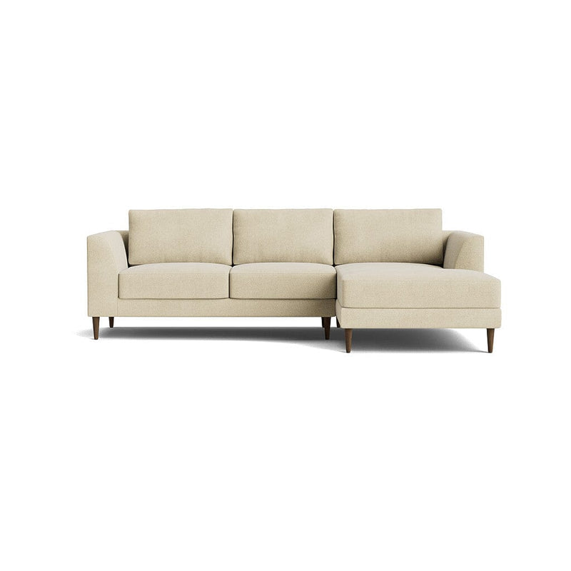 Dekayess Chaise Sectional in Natural Latex - Cotton Chaise Sectional Medley Meadow Pebble Chaise Right 130" 