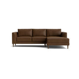 Dekayess Chaise Sectional in Natural Latex - Leather Chaise Sectional Medley Bodie Chestnut Chaise Right 130" 