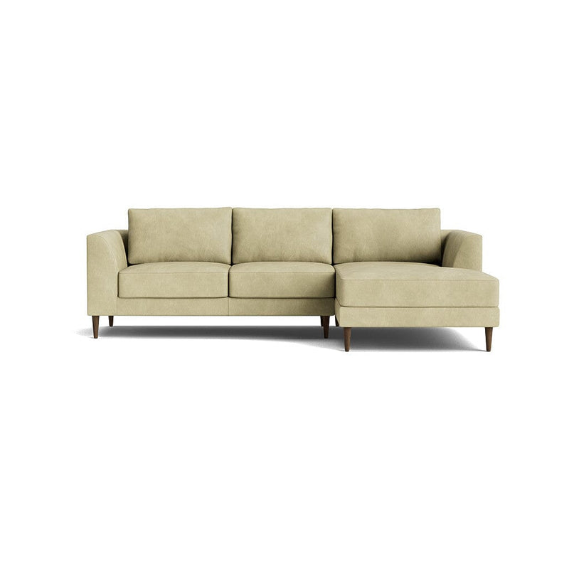 Dekayess Chaise Sectional in Natural Latex - Leather Chaise Sectional Medley Bodie Linen Chaise Right 130" 