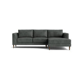 Dekayess Chaise Sectional in Natural Latex - Leather Chaise Sectional Medley Bodie Pewter Chaise Right 130" 