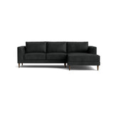 Dekayess Chaise Sectional in Natural Latex - Leather Chaise Sectional Medley Bodie Wolf Chaise Right 130" 