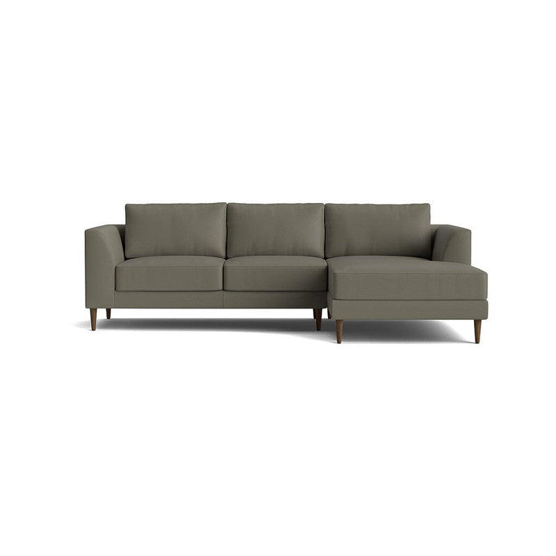 Dekayess Chaise Sectional in Natural Latex - Leather Chaise Sectional Medley Palomar Saddle Chaise Right 130" 