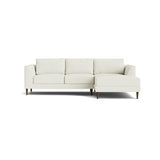 Dekayess Chaise Sectional in Natural Latex - Leather Chaise Sectional Medley Tomo Cream Chaise Right 130" 