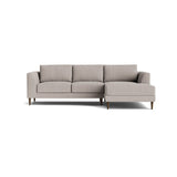 Dekayess Chaise Sectional in Natural Latex - Linen Chaise Sectional Medley Juneberry Cobblestone Chaise Right 130" 