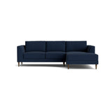 Dekayess Chaise Sectional in Natural Latex - Linen Chaise Sectional Medley Juneberry Indigo Chaise Right 130" 