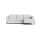 Dekayess Chaise Sectional in Natural Latex - Recycled Polyester Chaise Sectional Medley Alpine Dove Chaise Right 130" 