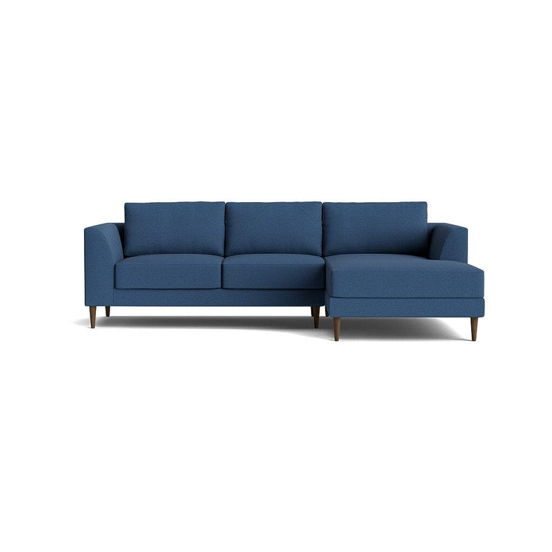 Dekayess Chaise Sectional in Natural Latex - Recycled Polyester Chaise Sectional Medley Alpine French Blue Chaise Right 130" 