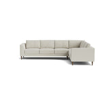 Dekayess Corner Sectional in Natural Latex - Cotton Corner Sectional Medley Larkspur Hemp 74" x 102" 