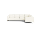 Dekayess Corner Sectional in Natural Latex - Cotton Corner Sectional Medley Larkspur Pearl 74" x 102" 