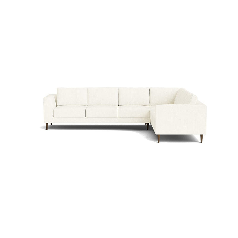 Dekayess Corner Sectional in Natural Latex - Cotton Corner Sectional Medley Larkspur Pearl 74" x 102" 