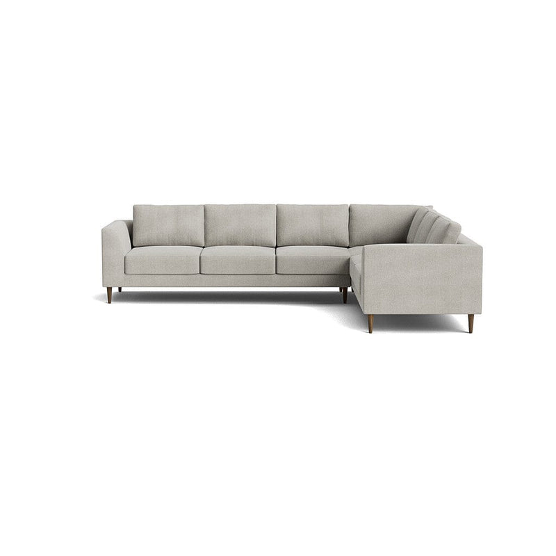 Dekayess Corner Sectional in Natural Latex - Cotton Corner Sectional Medley Meadow Dove 74" x 102" 