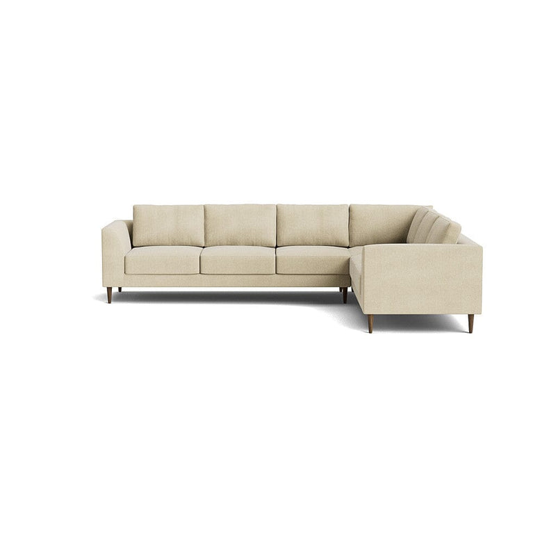 Dekayess Corner Sectional in Natural Latex - Cotton Corner Sectional Medley Meadow Pebble 74" x 102" 