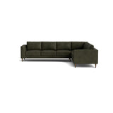 Dekayess Corner Sectional in Natural Latex - Leather Corner Sectional Medley Bodie Moss 74" x 102" 