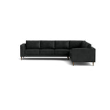 Dekayess Corner Sectional in Natural Latex - Leather Corner Sectional Medley Bodie Wolf 74" x 102" 