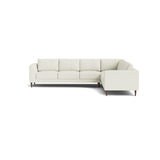 Dekayess Corner Sectional in Natural Latex - Leather Corner Sectional Medley Tomo Cream 74" x 102" 