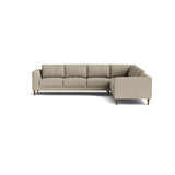 Dekayess Corner Sectional in Natural Latex - Linen Corner Sectional Medley Juneberry Pebble 74" x 102" 