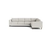 Dekayess Corner Sectional in Natural Latex - Recycled Polyester Corner Sectional Medley Alpine Oyster 74" x 102" 